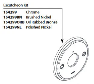 Weymouth Chrome Wall Escutcheon and Gasket - Image 6