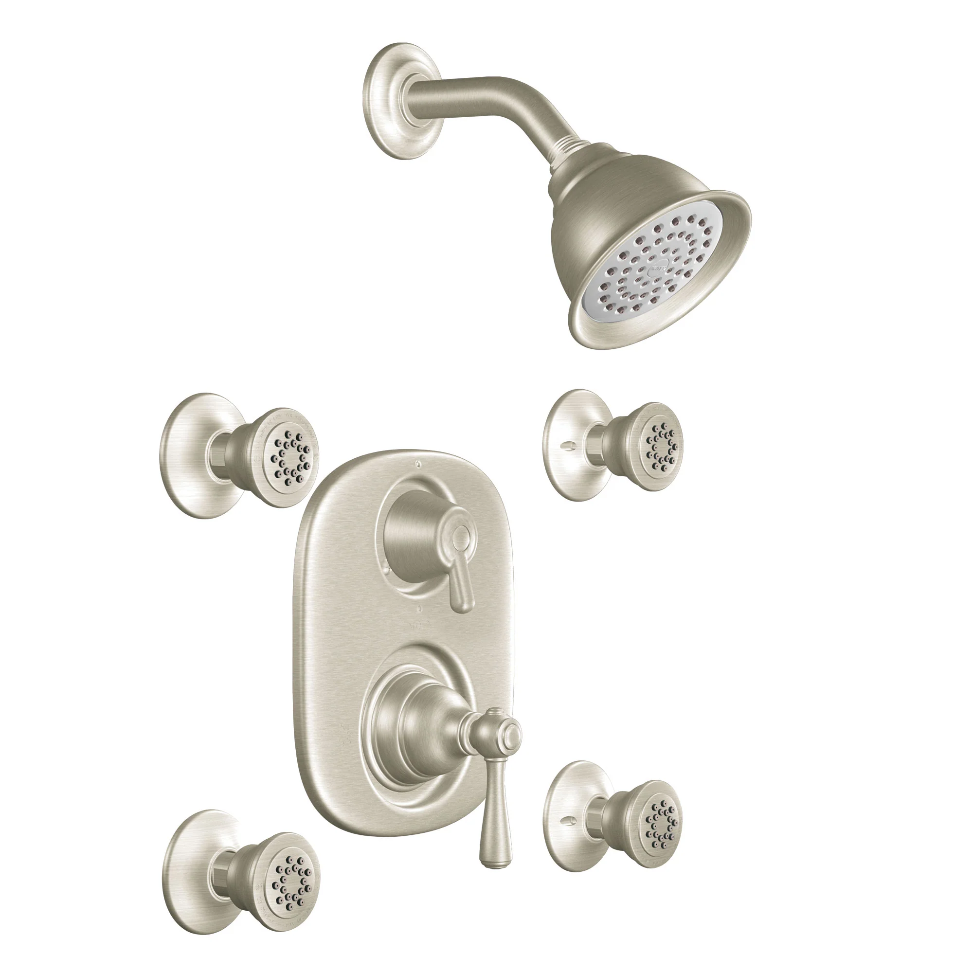 Kingsley Brushed nickel Moentrol(R) vertical spa
