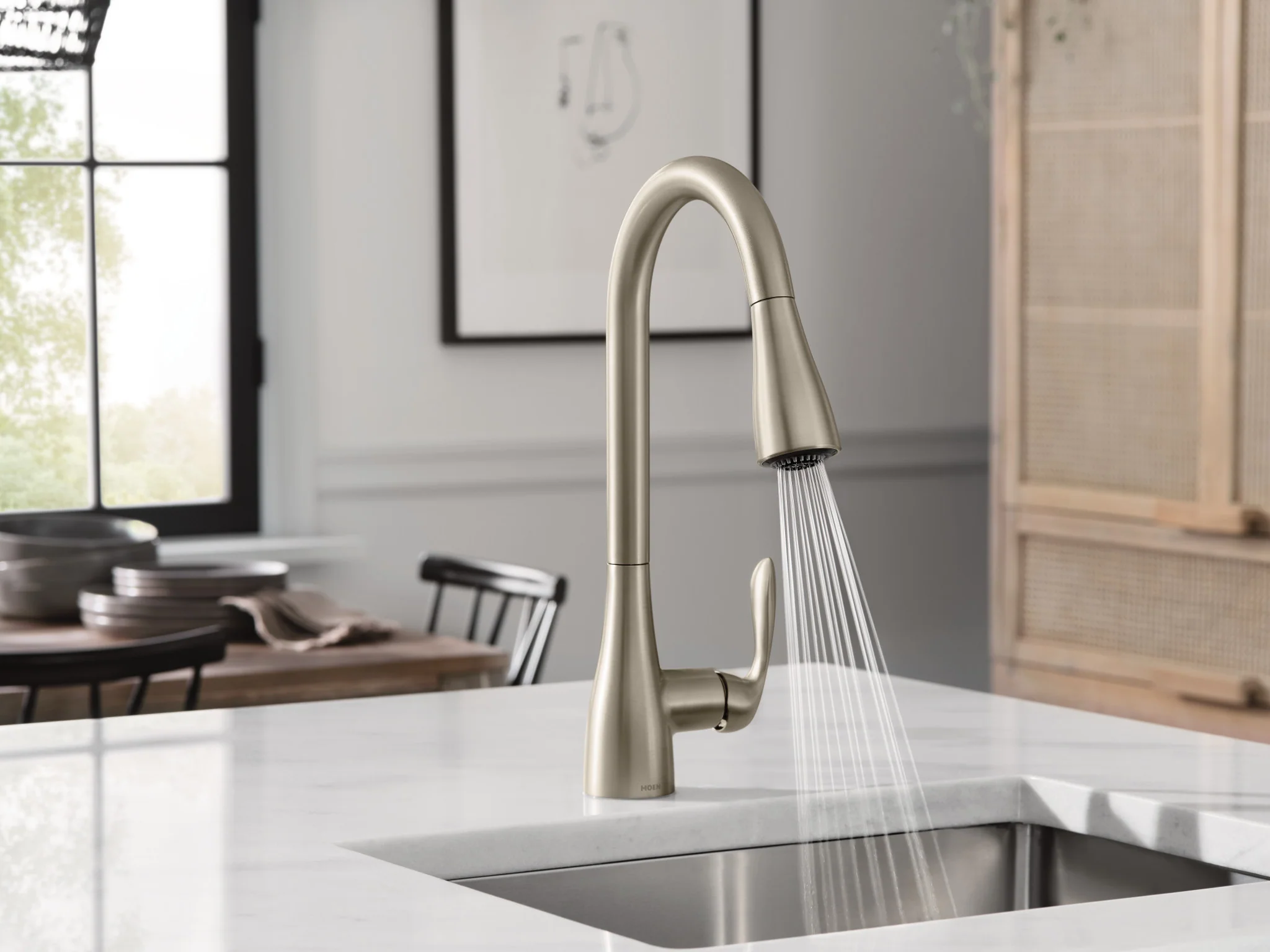 Georgene One-Handle High Arc Pulldown Kitchen Faucet - Image 12