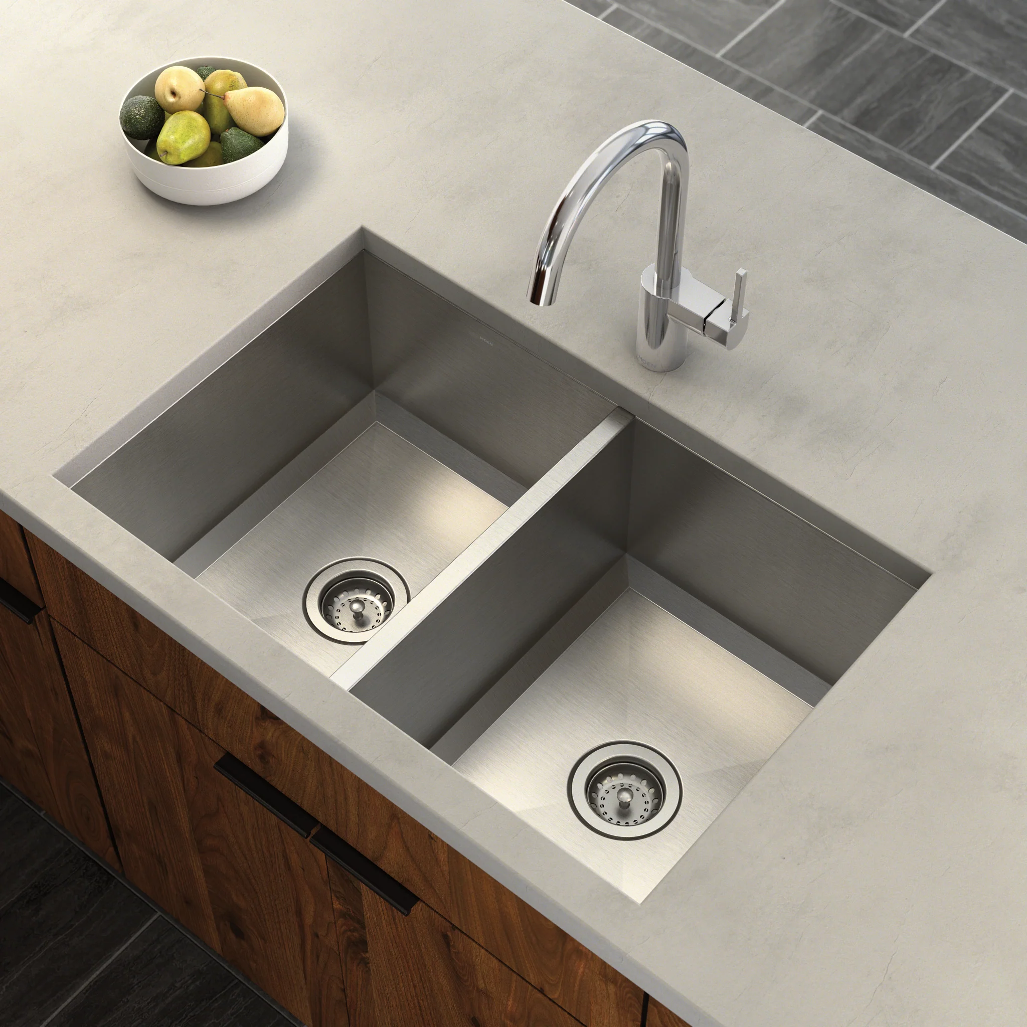 Prep 31" Stainless Steel  Undermount Double Bowl Sink - Image 2