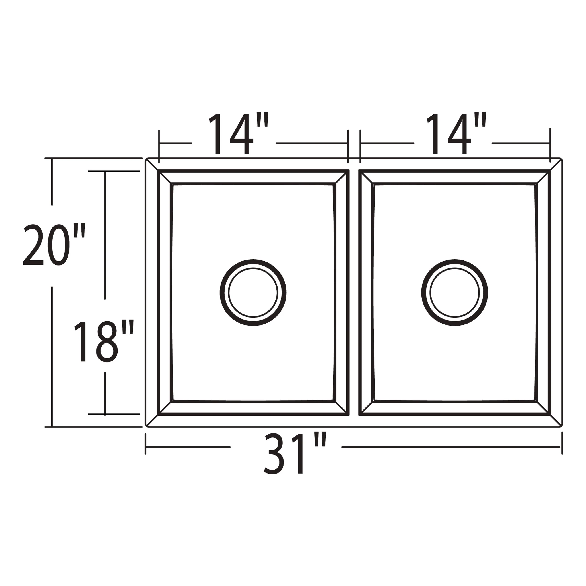 Prep 31" Stainless Steel  Undermount Double Bowl Sink - Image 4