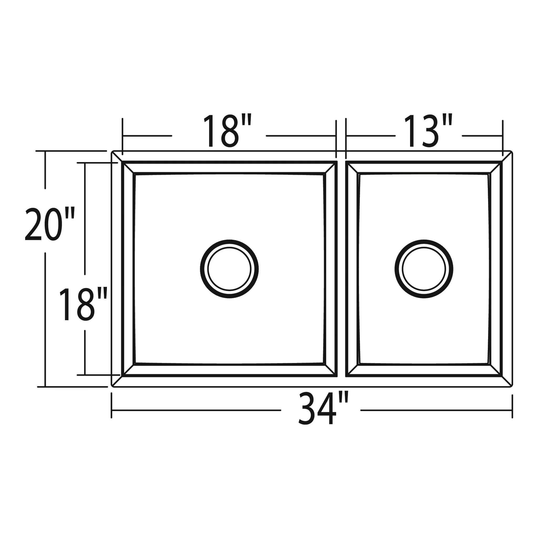 Prep 34" Undermount Double Bowl Sink - Image 8