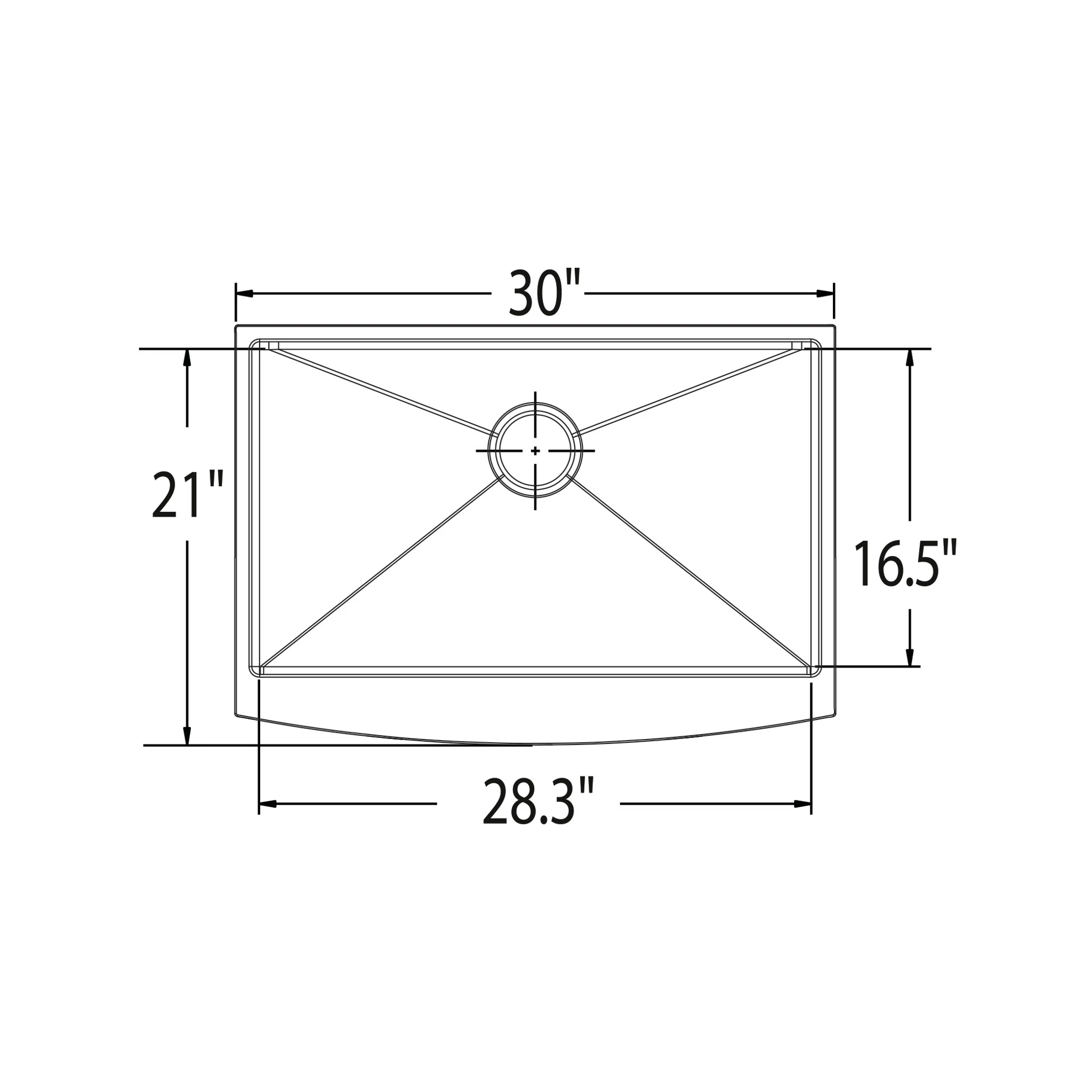 Prep 30" Undermount Apron Front Single Bowl Sink - Image 6