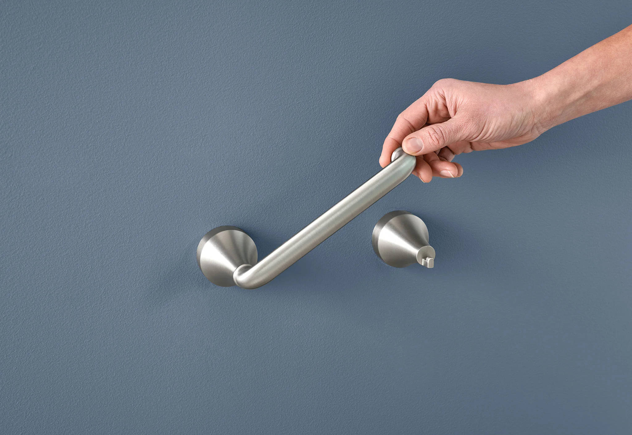 Hamden Spot resist brushed nickel Pivoting Toilet Paper Holder - Image 3
