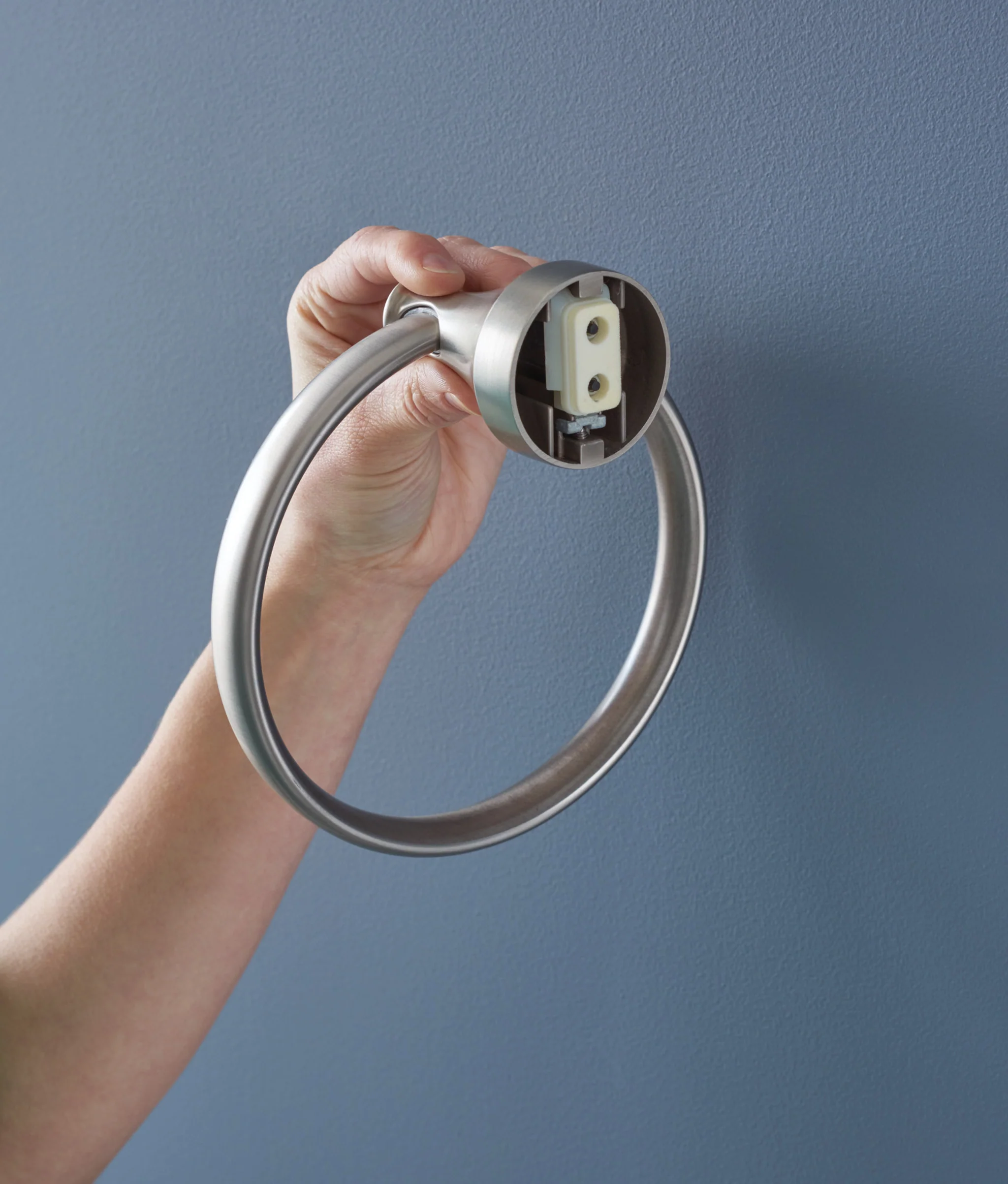 Hamden Spot resist brushed nickel Towel Ring - Image 7